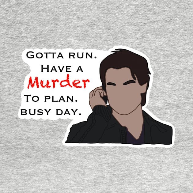 Damon Busy Day Sticker by irelandefelder